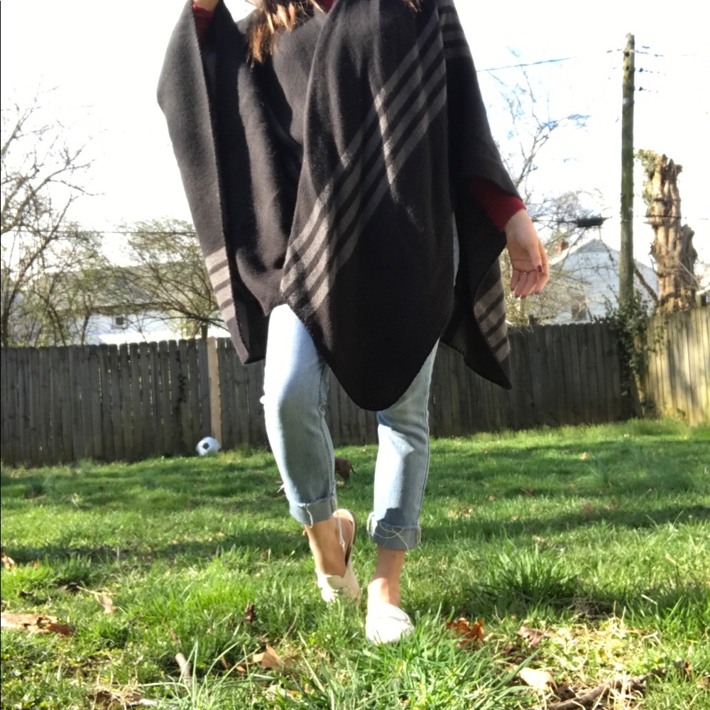 Reversible Wrap Poncho Sweater